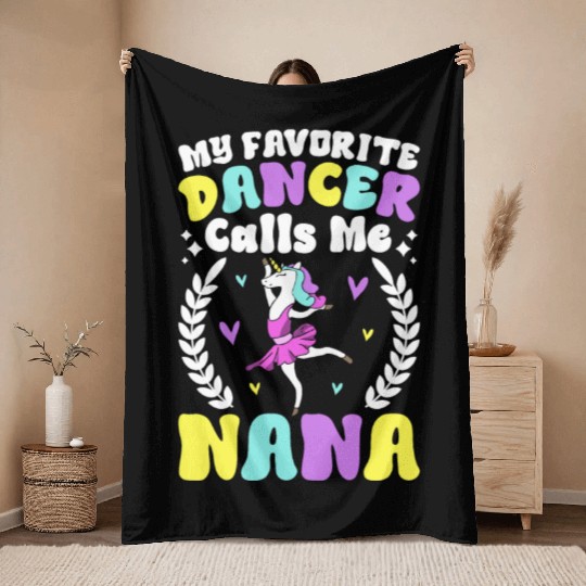 Ballet Dance Ballerina Throw Blankets