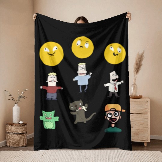 goofy ahh Throw Blankets