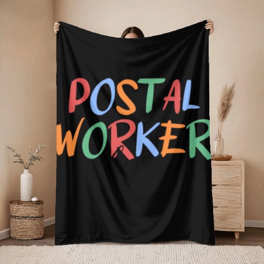 Postal Worker Life Throw Blankets