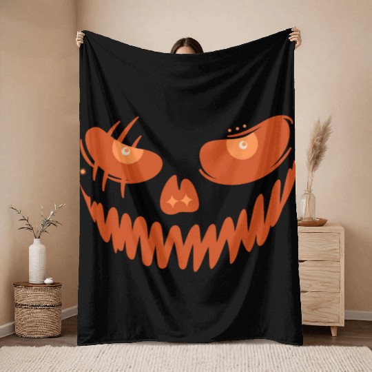 happy Halloween 2023 Throw Blankets