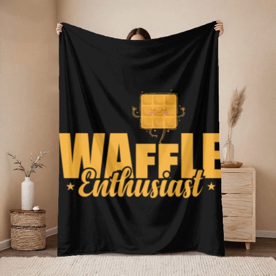 Waffle Enthusiast Snack Pastry Baker Throw Blankets