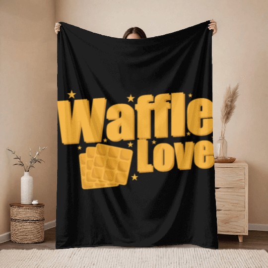 Waffle Love Snack Pastry Baker Throw Blankets