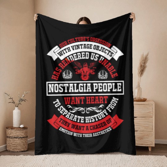 Nostalgia People Wants Hearts Throw Blankets
