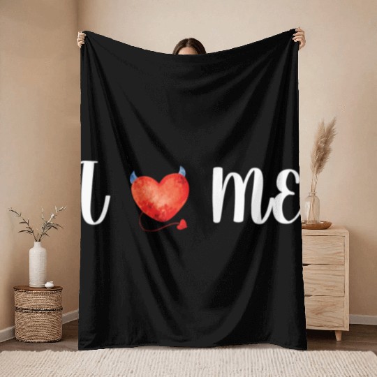 I Love Me Valentine s Day Throw Blankets