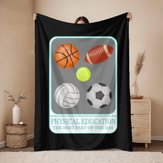 Physical Education Teacher Throw Blankets, P.E. Physical
