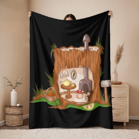 Sweet Bunny Home Throw Blankets