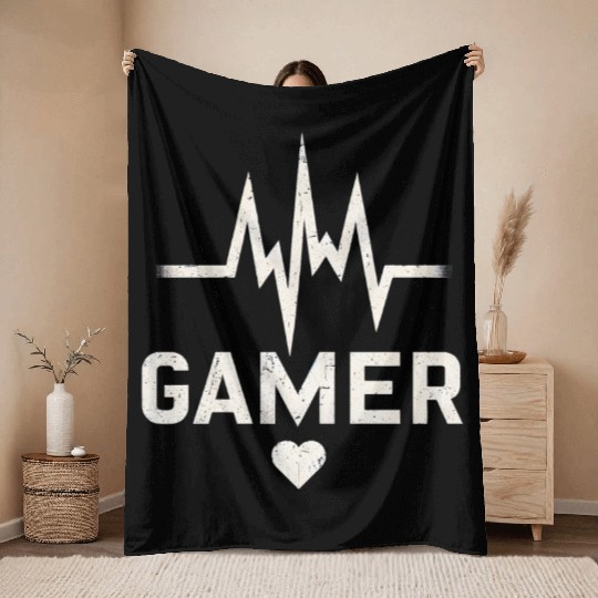 Gaming Pulse: Every Beat Counts Throw Blankets