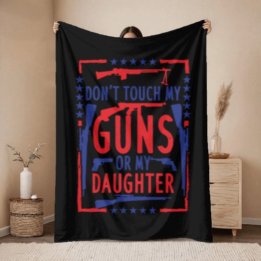 Guns 2nd Amendment Second Amendment Pro Gun Lover Throw Blankets