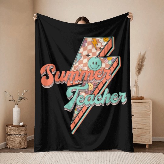 SUMMER TEACHER Throw Blankets