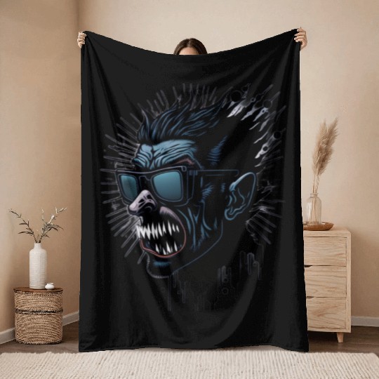 Vampire vector Throw Blankets