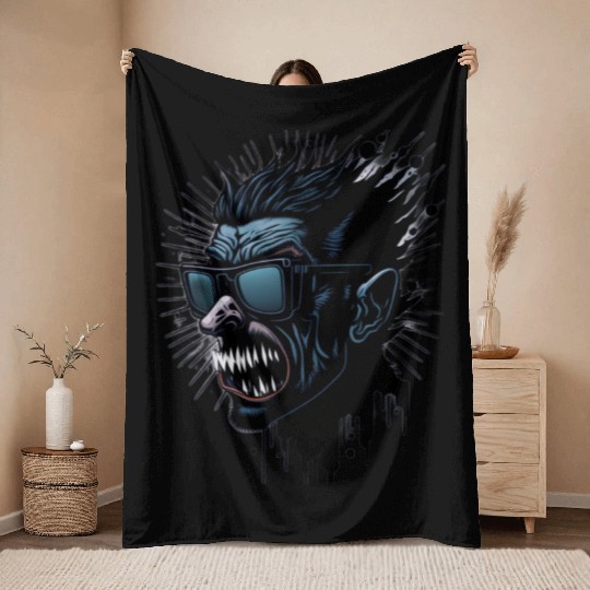 Vampire vector Throw Blankets