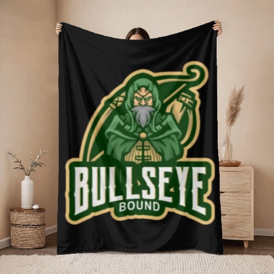 Bullseye Bound archery Throw Blankets