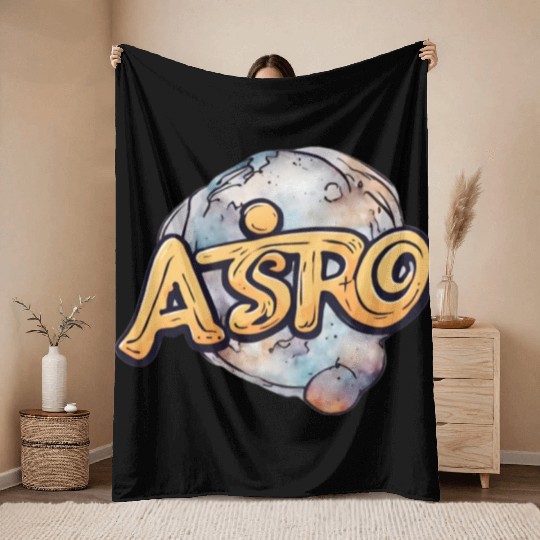 Astro rock Throw Blankets