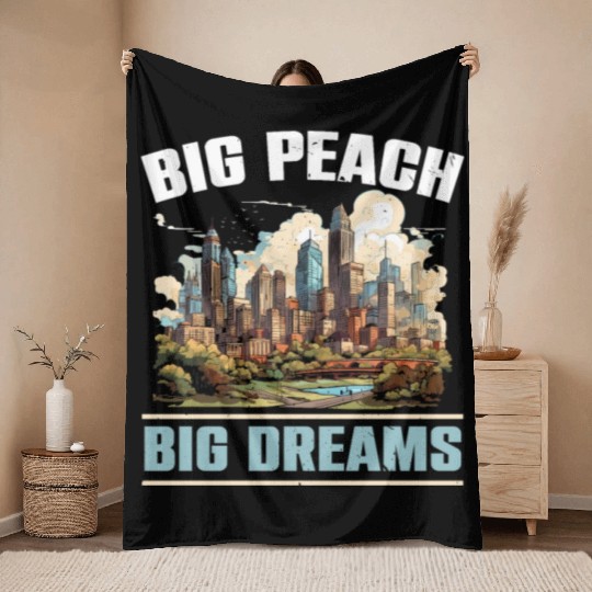 Atlanta City Georgia USA America United States Throw Blankets