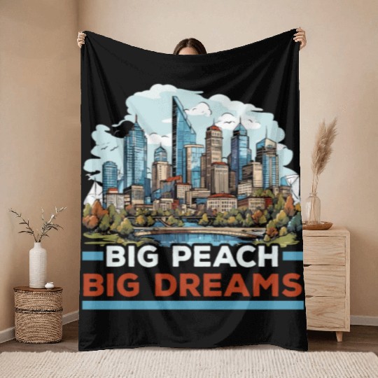 Atlanta City Georgia USA America United States Throw Blankets