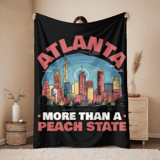 Atlanta City Georgia USA America United States Throw Blankets