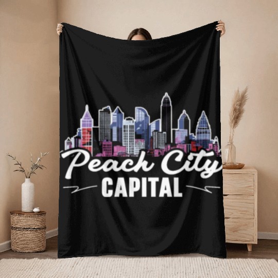 Atlanta City Georgia USA America United States Throw Blankets