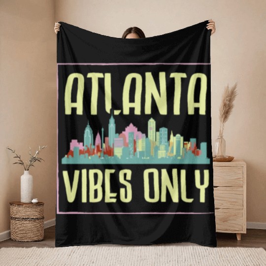 Atlanta City Georgia USA America United States Throw Blankets