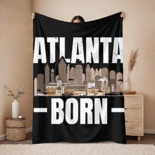Atlanta City Georgia USA America United States Throw Blankets