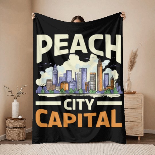 Atlanta City Georgia USA America United States Throw Blankets
