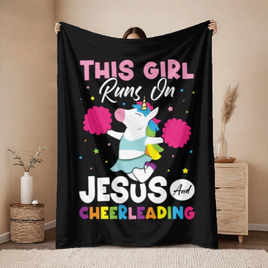 Cheerleader Cheer Throw Blankets
