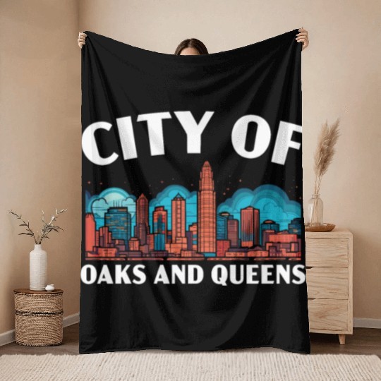 Charlotte North Carolina USA America United States Throw Blankets