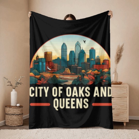 Charlotte North Carolina USA America United States Throw Blankets