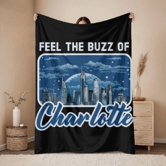 Charlotte North Carolina USA America United States Throw Blankets