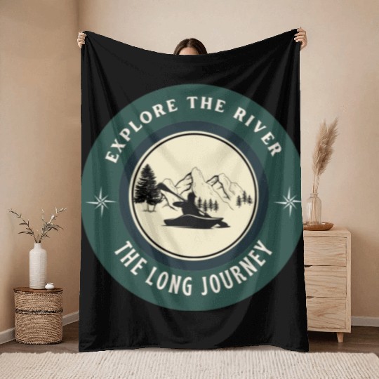explore the river Throw Blankets