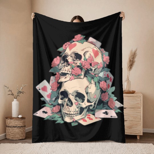 Poker Poker Player Casino Card Card Game Poker Throw Blankets