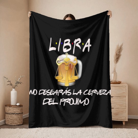 Libra Friends Berr Lovers Throw Blankets