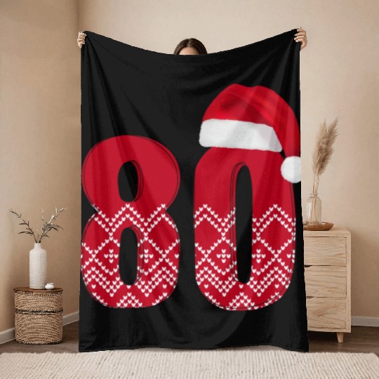 80th Birthday - Congratulations Number Eighty! Throw Blankets