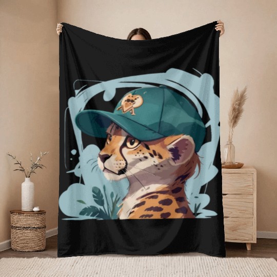 Cool Cheetah Throw Blankets