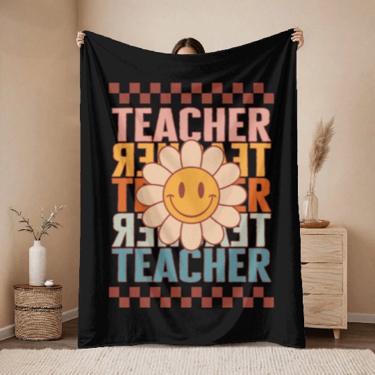 Elementary Teacher Throw Blankets, Teacher Teacher Teacher