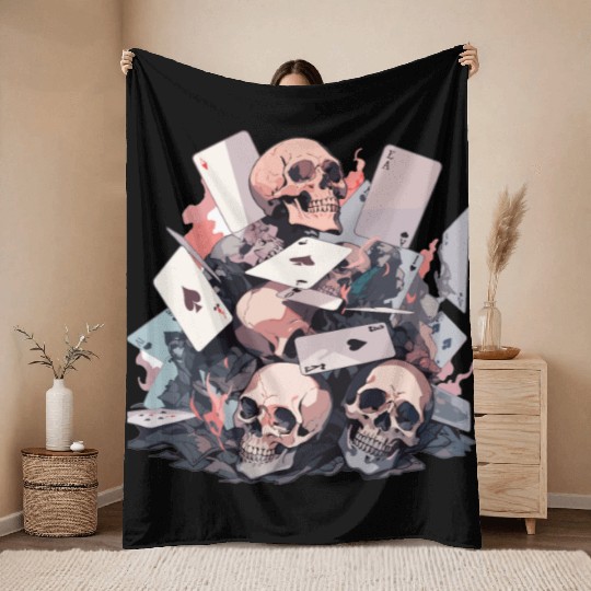 Poker Poker Player Casino Card Card Game Poker Throw Blankets