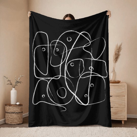 grips Art3 white Throw Blankets
