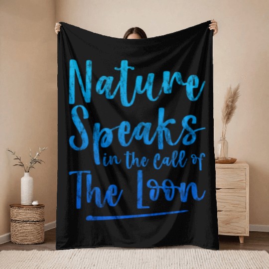 Nature Speaks In The Call Of The Loon 3 Throw Blankets