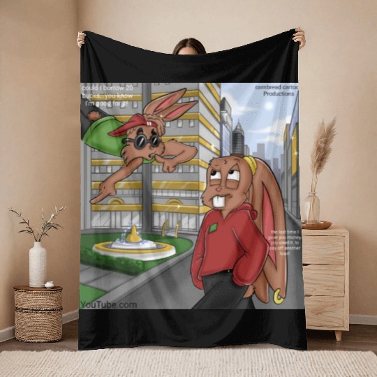 Eddie Cotton-tail Throw Blankets