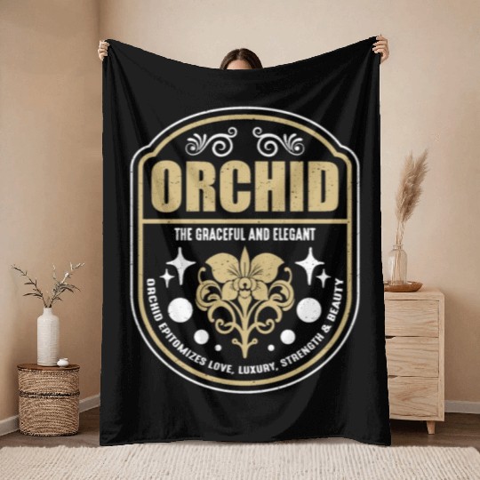 Orchid The Graceful And Elegant Orchid Gardening Throw Blankets