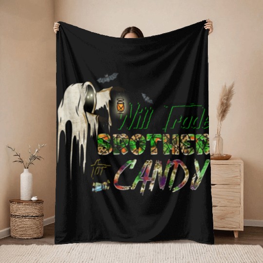 Will Trade Brother For Candy Throw Blankets