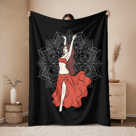 Belly Dance Lover Belly Dancer Instructor Throw Blankets