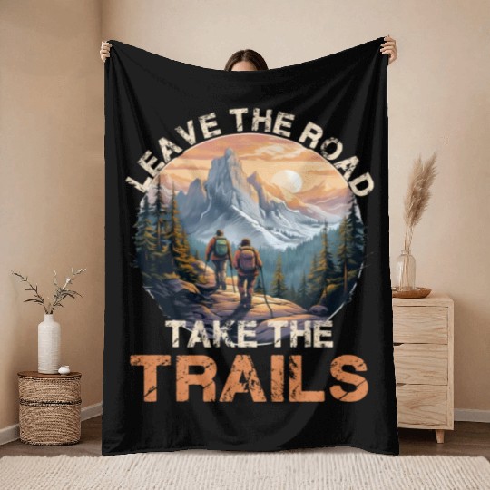 Outdoor Hiking Nature Adventure Trails Throw Blankets