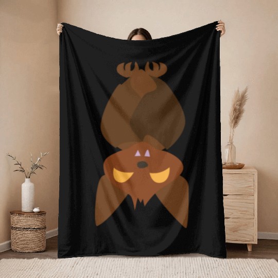Halloween Sleeping Bat Throw Blankets