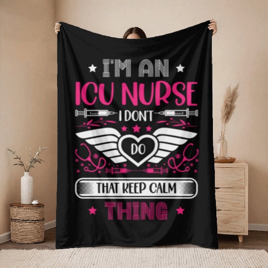 Registered Nurse RN Medical Hospital Healthcare Throw Blankets