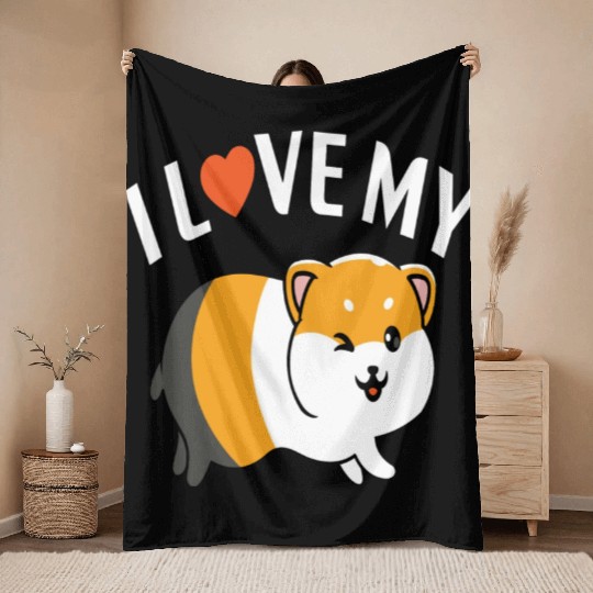 I love my Hamster Throw Blankets