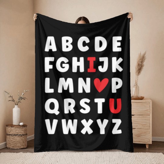 I Love You English Teacher Valentines Day Heart Throw Blankets