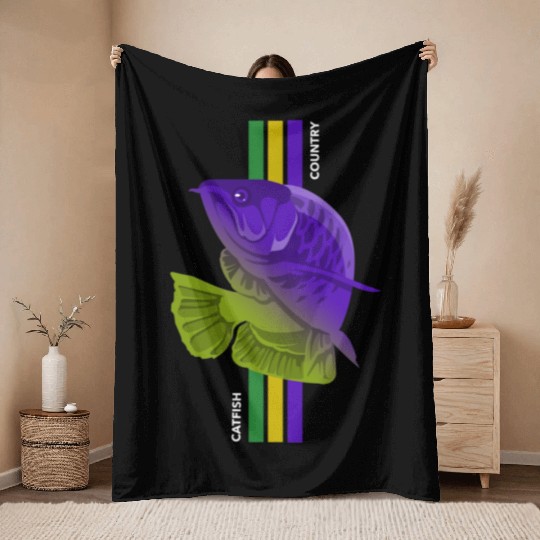 Catfish Country Throw Blankets