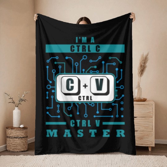 Binary Code Programmer Computer Science Programmin Throw Blankets
