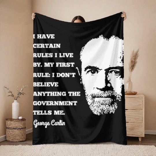 George Carlin Comedy Legend Throw Blankets