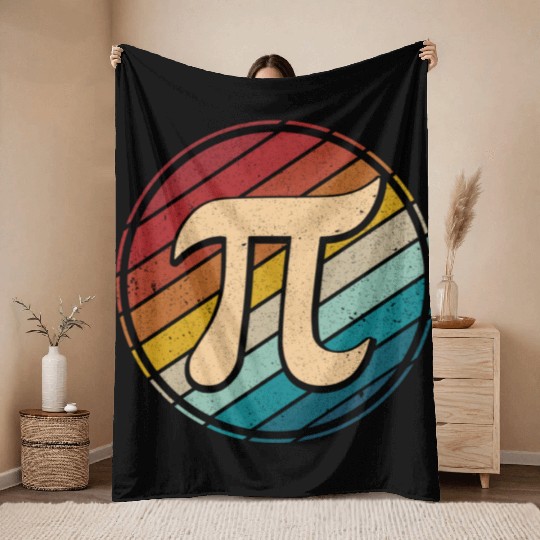 Happy Pi Day Mathematic Math Teacher Vintage Retro Throw Blankets